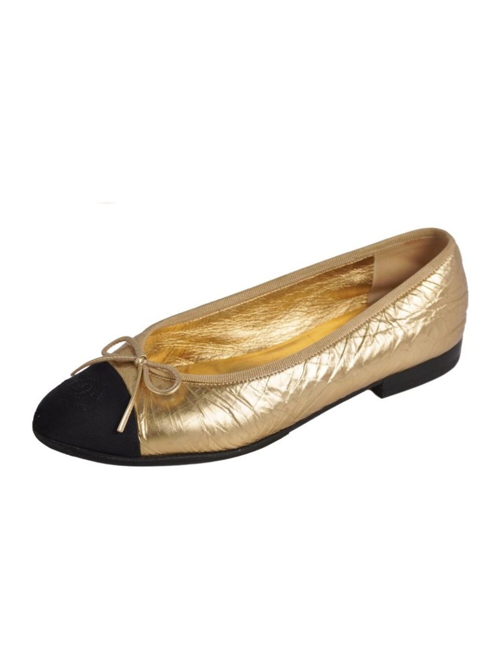 Chanel Pumps Ballerina Ribbon CC Logo Flat